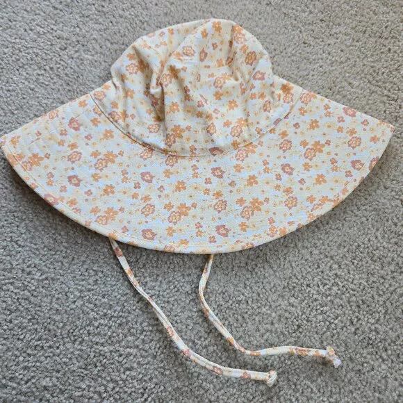 NWT Lack of Color Holiday Sun Hat Peach Bloom Cotton Bucket - Picture 1 of 3